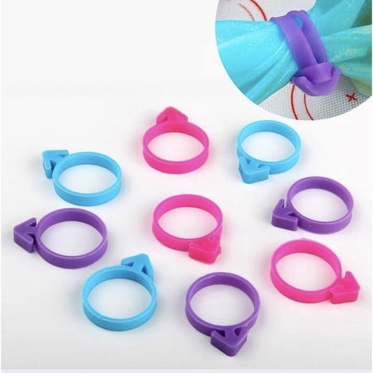 5pcs Reusable Silicone Pastry Piping Bag Tie TSC