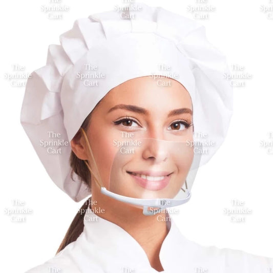 10pcs Clear Mouth Shield Food Protection Face Mask Anti-Fog Faceshield Transparent Cooking Baking