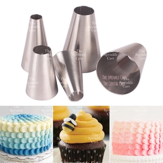 5pcs Set Round Tip Nozzle for Cake Icing Decoration TSC