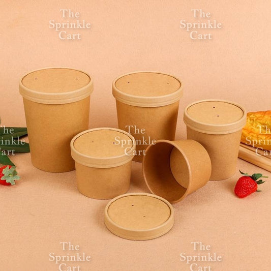 Kraft Paper Tub with Lid TSC