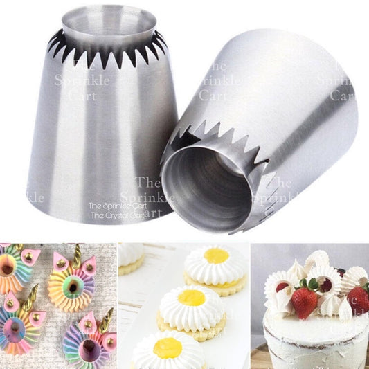 Meringue Ring Lace Flower Nozzle Piping Tip Cookie Icing Stainless Steel