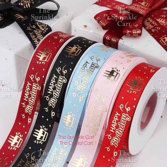 Christmas Ribbon Holidays Satin Ribbon Gift Christmas Happy Birthday Ribbon theme Packaging