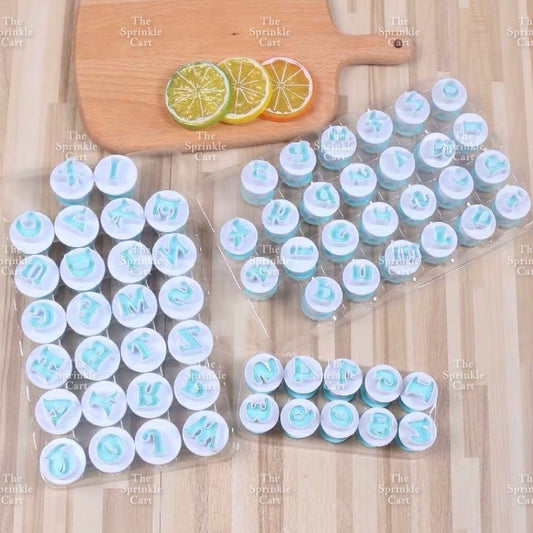 Alphabet & Number Molder Stamp Plunger Set for Fondant Lettering
