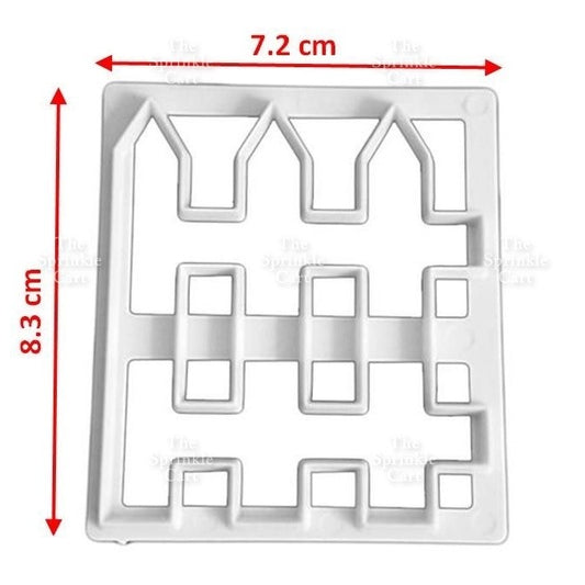 Fence Design Molder Cutter for Cookie Dough Cake Decoration and DIY Craft TSC
