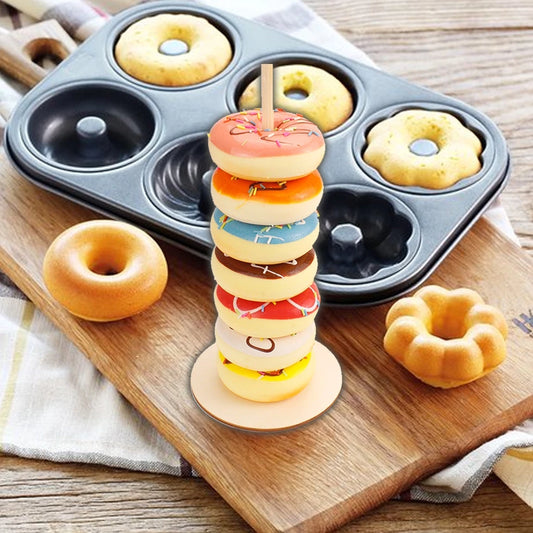 Wooden Donuts Wall Display Stand Holder Donut Sweets Doughnut Rack for Party Birthday Wedding