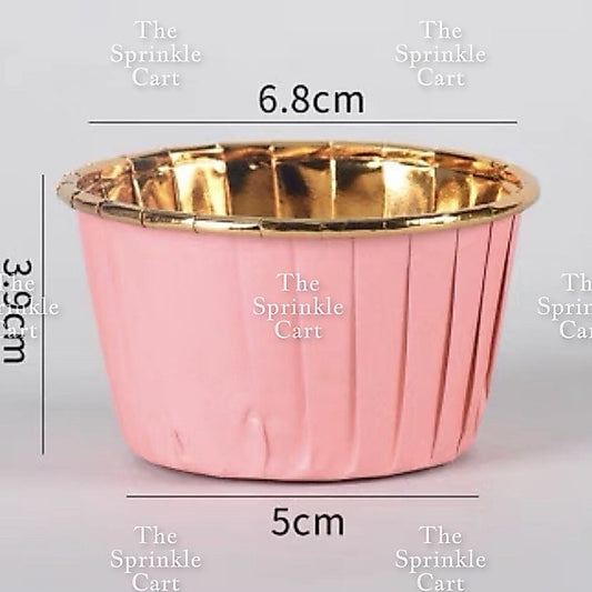 50pcs Colorful Foil Cupcake Liner Paper Cups Baking Muffin Liner