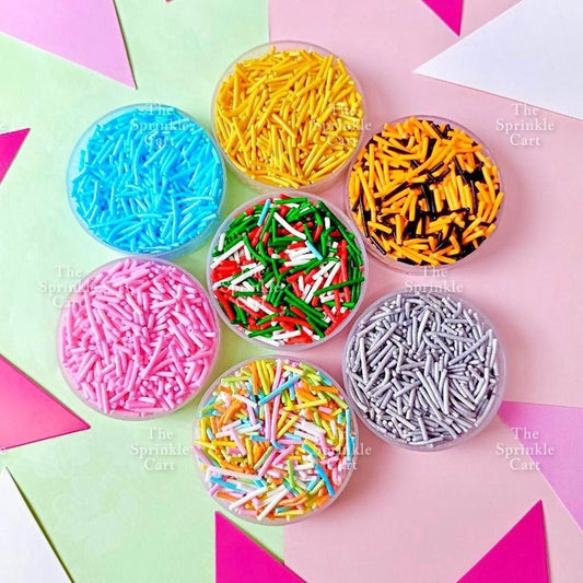 50g Ziplock Colorful Vermicelli Edible Sprinkles Strand Jimmies Dragee for Cake Decoration TSC