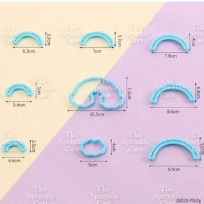 Rainbow Cutter for Cookie Dough Fondant Cake Decoration and DIY Craft TSC