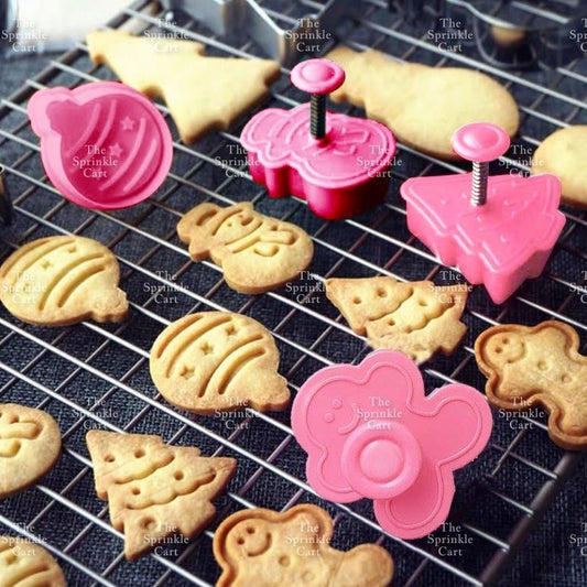 Christmas Icon Cookie Molder Plunger Cutter Tool TSC