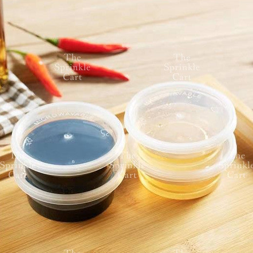 Clear Sauce Cup w/Lid and Luster Container Ice Cream Cup Gravy Cup TSC