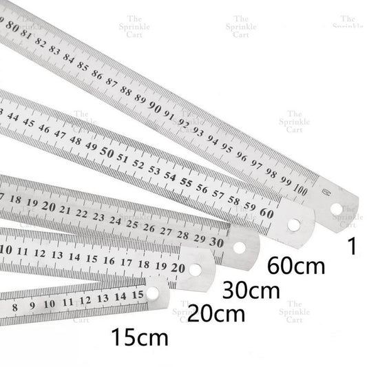 Straight Steel Ruler Styling Fondant School Office Sewing School Baking Tool TSC