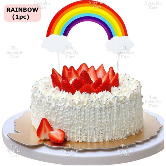 Happy Birthday Cake Topper Rainbow Cloud Colorful Cute Birthday Topper