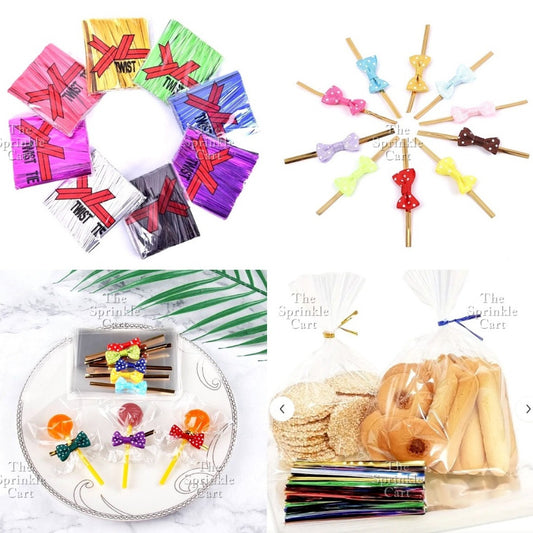 Metallic Twist Wire Bow Tie DIY Packaging