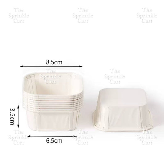 50pcs Colorful Square and Rectangle Foil Cupcake Pastry Muffin Liner TSC