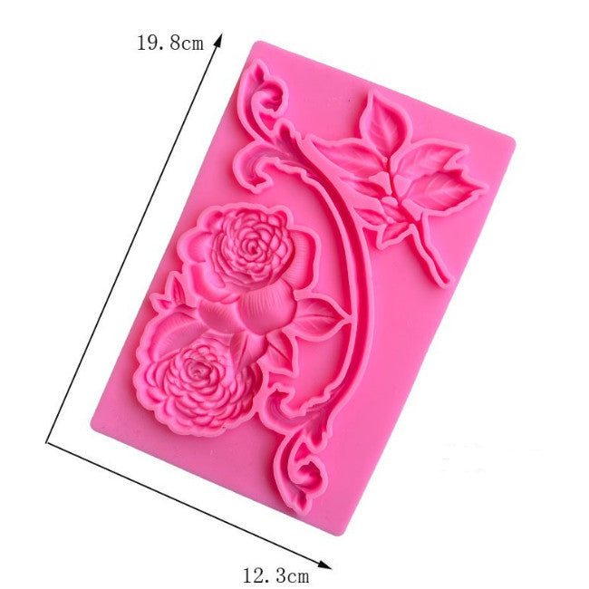 Flower Theme Silicone Chocolate Fondant Molder Resin Cake Jelly Baking Supply Decoration
