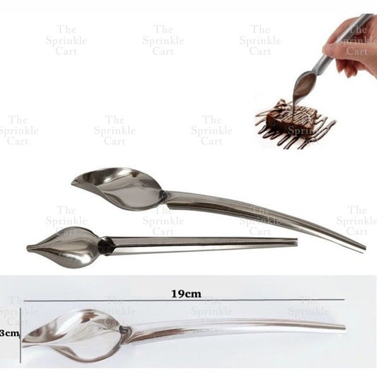 Stainless Steel Decorating Spoon for sauce plating chocolate drip