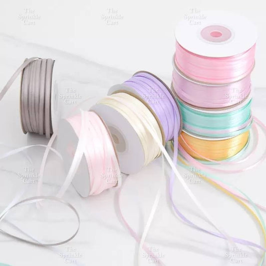 3mm Double-sided Satin Ribbon for DIY Bow Accessory Cake Decor and Gift Packaging TSC
