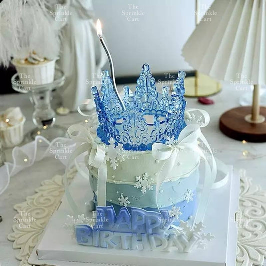 Crown Cake Topper/ Decor Shiny Gold Silver Pearl Birthday Princes