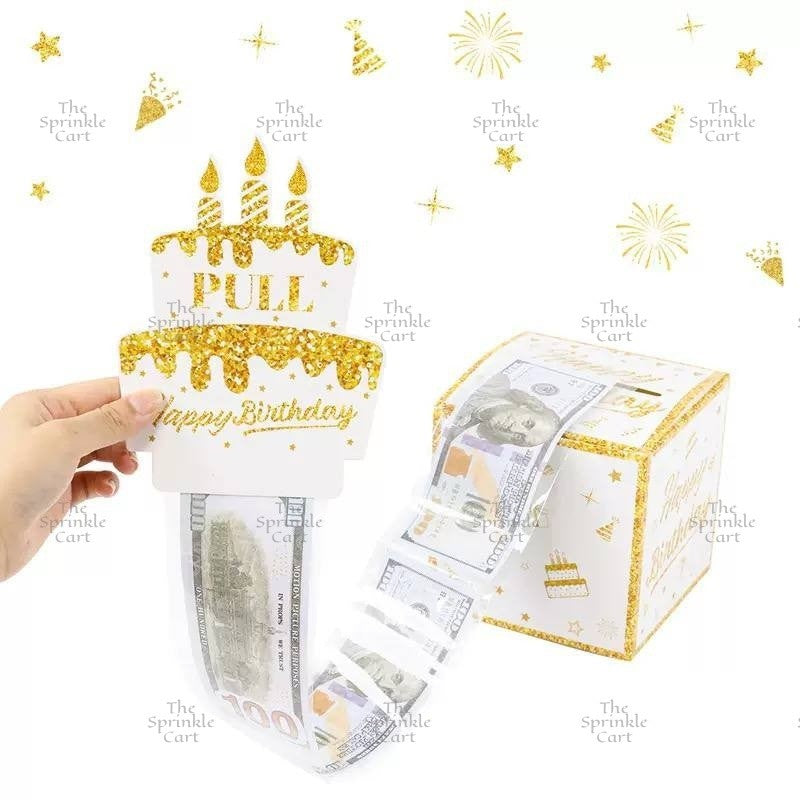 Surprise Money Pulling Box and Money Accordion Angpao Envelope DIY 3D Puzzle Cake Gift TSC