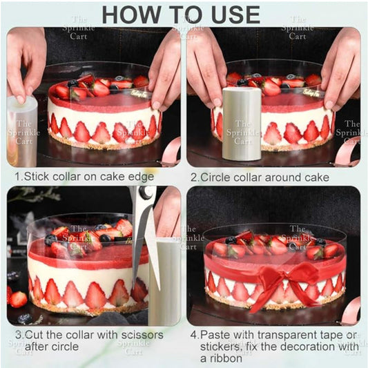 Acetate Cake Kitchen Clear Film Collar Transparent for Cake Decoration TSC