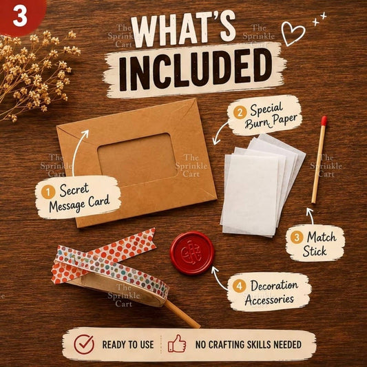 Surprise Burning Card DIY Magic Fire Hidden Message Greeting Reveal TSC