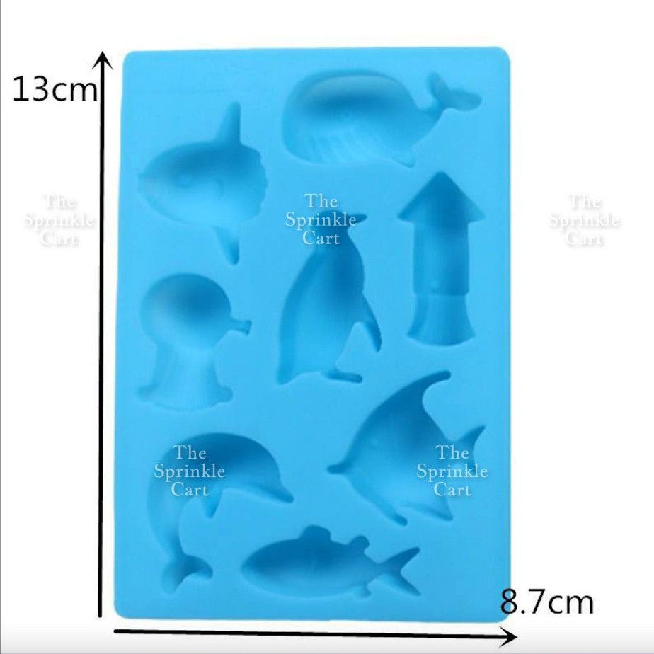 Under The Sea Theme Silicone Molder for Baking Cake Chocolate and Resin Clay DIY Craft TSC