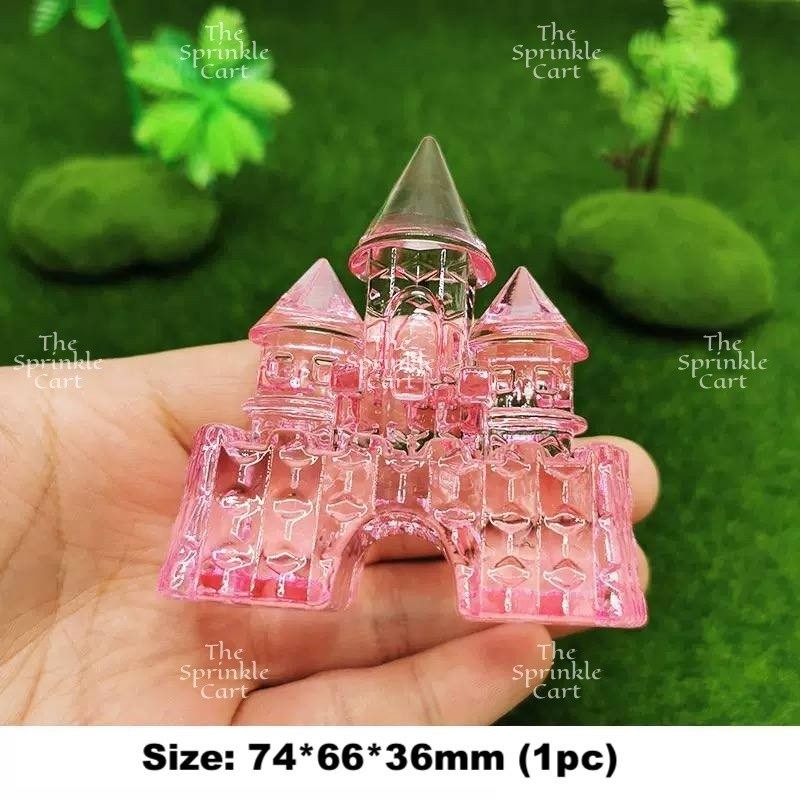 Castle Prince Princess Baby Cake Toy Acrylic and Paper Topper Decoration TSC