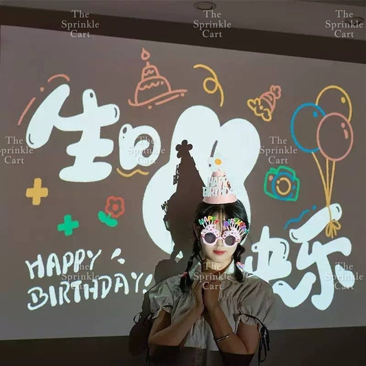 Mini Projector for Party Setup With Background Cards TSC