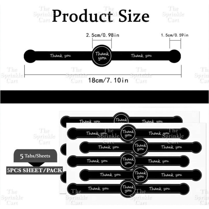 Food Box Sticker Label with Statement and Sticky Tape TSC