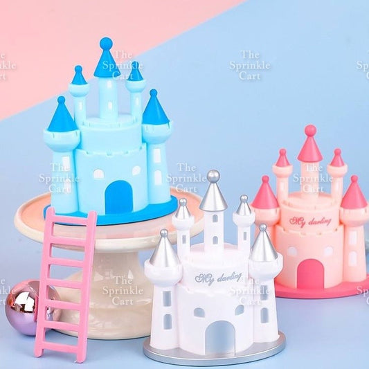 Castle Prince Princess Cake Paper and Acrylic Topper TSC