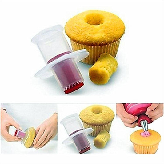 1pc Creative Corer Cupcake Muffin Hole Digger Icing Filler TSC