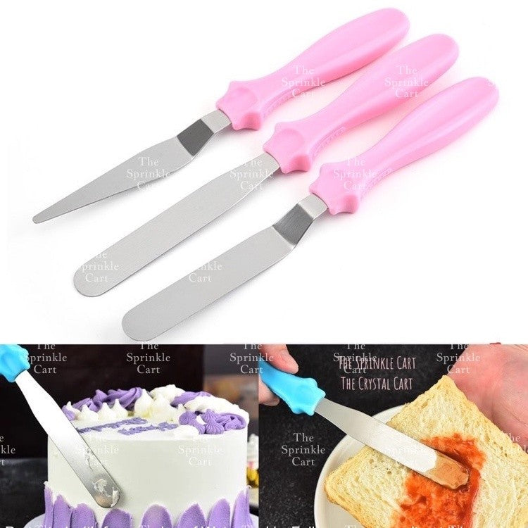 Offset Spatula Set Straight Angled Palette Knife for Baking and Cake Slicing Tool TSC