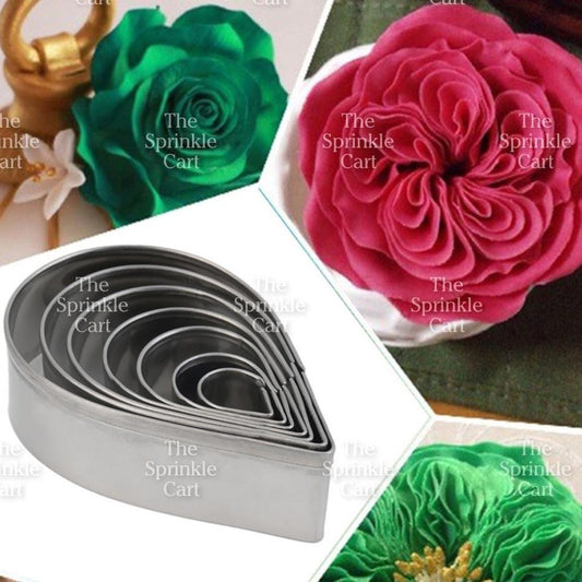 7pcs Stainless Steel Flower Petal Molder Cutter for Baking and DIY Craft Use TSC