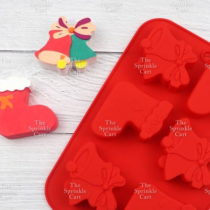 Christmas Halloween Trick or Treat Theme Silicone Molder for Baking Chocolate Fondant Cake Decoration and DIY Craft TSC