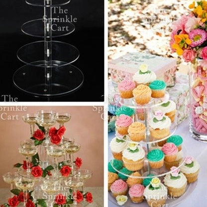 3/4/5 Tier Acrylic Cupcake Stand Display Dessert Buffet Serveware TSC