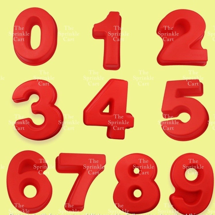 10-inch Silicone Number Cake Molder Oven safe Thick Baking Tool TSC