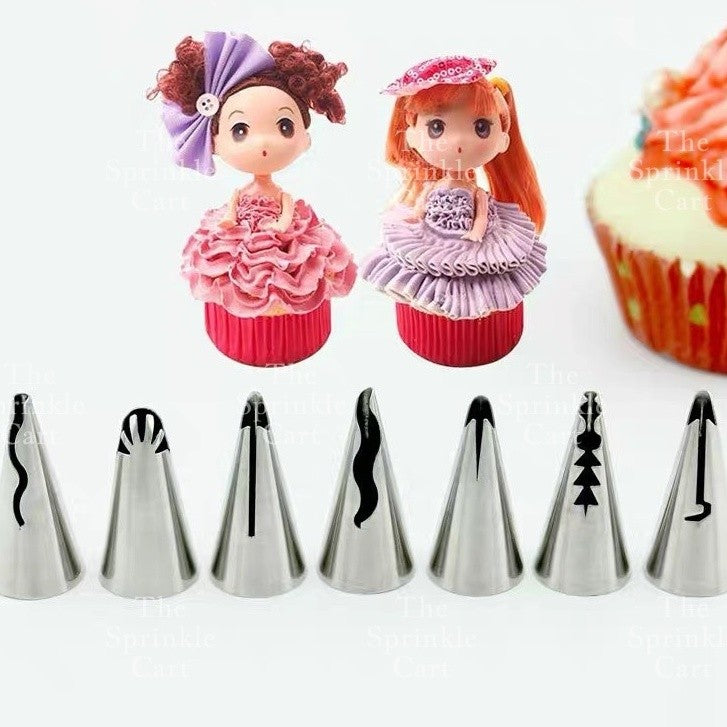 Dolls Dress Ruffles Nozzle Piping Tip Buttercream for Cake Decoration TSC