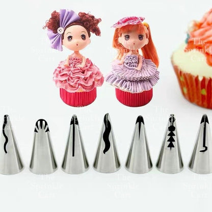 Dolls Dress Ruffles Nozzle Piping Tip Buttercream for Cake Decoration TSC