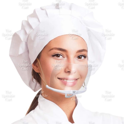 10pcs Clear Mouth Shield Food Protection Face Mask Anti-Fog Faceshield Transparent Cooking Baking