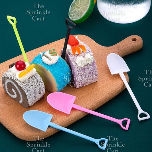 Disposable Clear and Shovel Style Spoon for Dessert and Takeout TSC