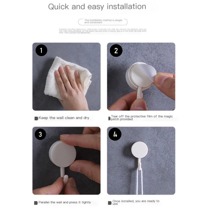 Self-adhesive Sticky Wall Hooks Nordic Style Key Kitchen Bathroom Hanger Organizer TSC