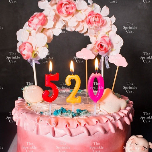 1pc RANDOM COLOR Number Candle for Birthday Cake Party Supplies TSC