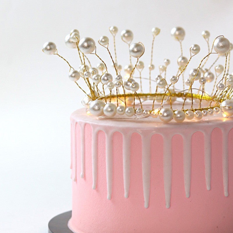 Pearl Crown for DIY Cake Decoration and Head Accessory TSC
