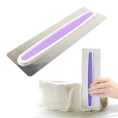 Stainless Steel Icing Smoother Scraper with Grip Cake Decorating Tool TSC