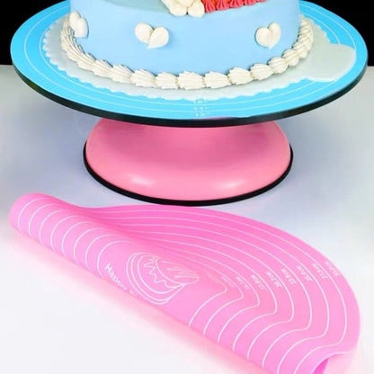 MAT ONLY Non-slip Round Turntable Silicone Mat for Cake Decoration TSC