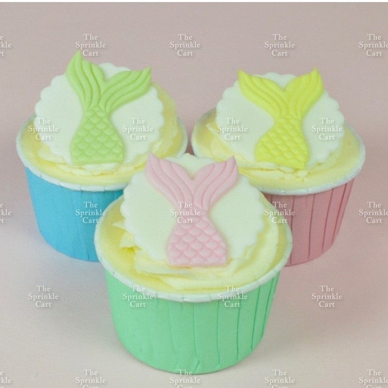 2pcs Plastic Mermaid Tail Fondant Cookie Cutter Molder for Cake Decoration and Pastry Use TSC