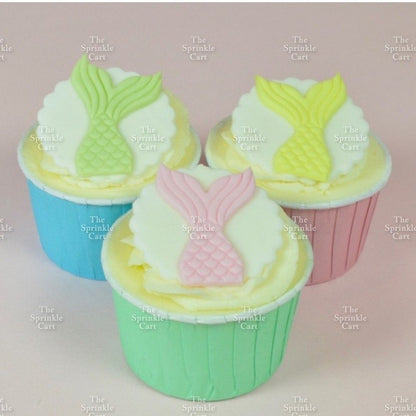 2pcs Plastic Mermaid Tail Fondant Cookie Cutter Molder for Cake Decoration and Pastry Use TSC
