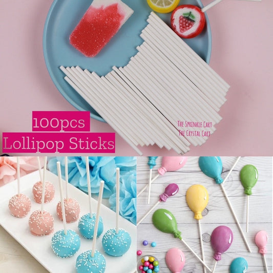Cake Pop and Lollipop Sticks Thick Hard Paper Solid Core