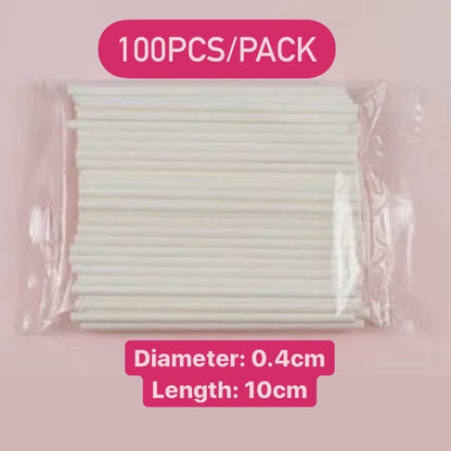 Cake Pop and Lollipop Sticks Thick Hard Paper Solid Core