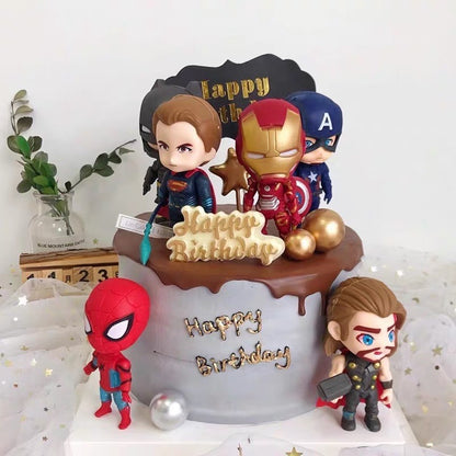 Superhero League  and Transportation Vehicle Boy Theme Cake Toy Topper Decoration TSC